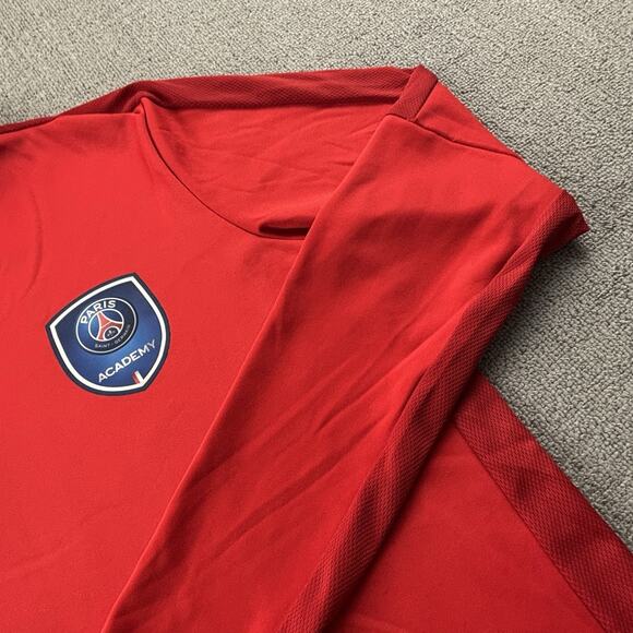 Nike Sweater Adult Large Red Long Sleeve Paris St. Germain Casual Sweatshirt Men - Picture 5 of 15